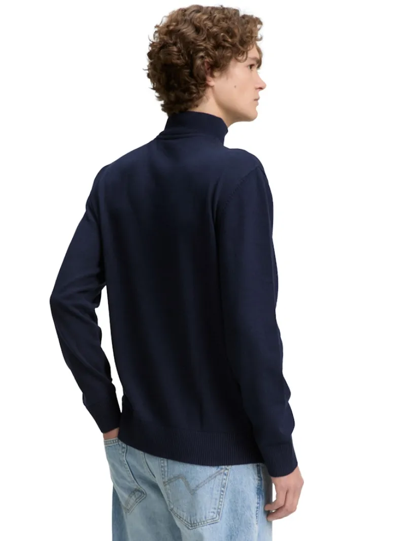 Tom Tailor Denim Pullover & Sweatshirts*Troyer Strickpullover aus Baumwolle sky captain blue