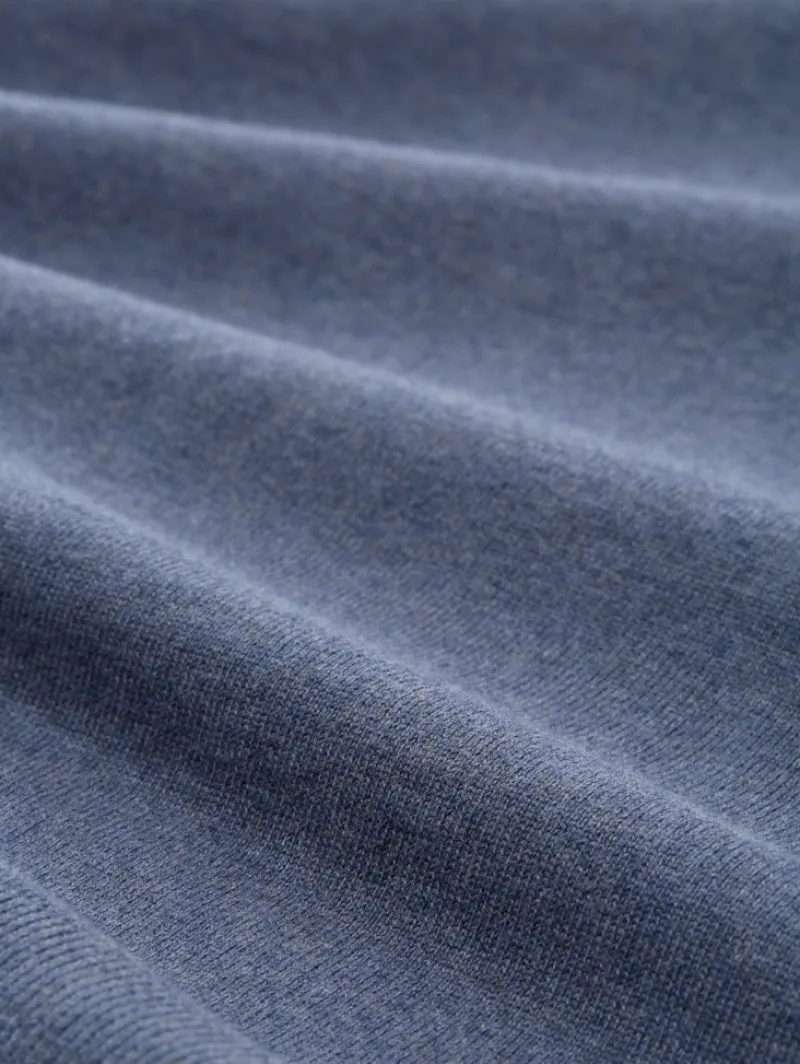 Tom Tailor Pullover & Sweatshirts|Big Boys*Troyer Strickpullover mit Logo-Stickerei vintage indigo blue melange