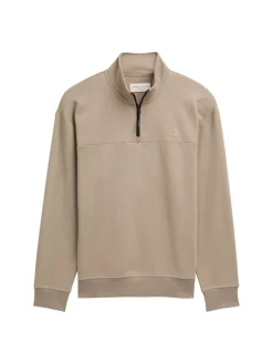 Tom Tailor Denim Pullover & Sweatshirts*Troyer Sweatshirt mit Logo-Print roasted nut brown