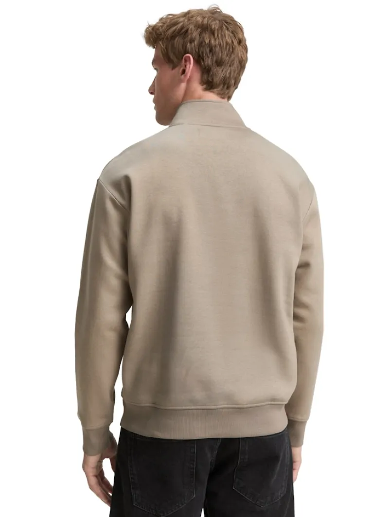 Tom Tailor Denim Pullover & Sweatshirts*Troyer Sweatshirt mit Logo-Print roasted nut brown