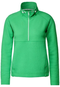 Cecil Pullover & Sweatshirts*Troyer Sweatshirt mit Zipper smash green