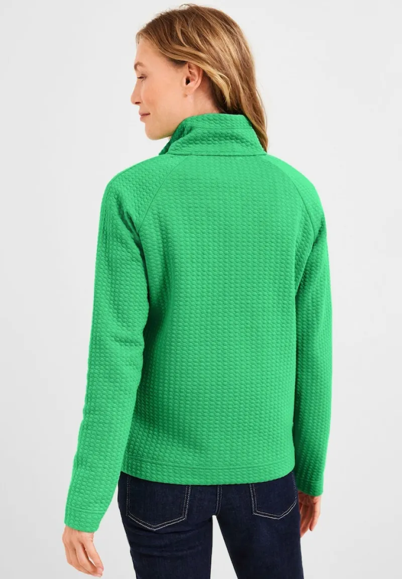 Cecil Pullover & Sweatshirts*Troyer Sweatshirt mit Zipper smash green