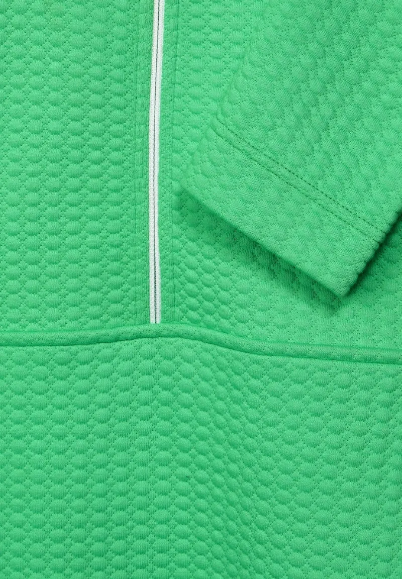 Cecil Pullover & Sweatshirts*Troyer Sweatshirt mit Zipper smash green