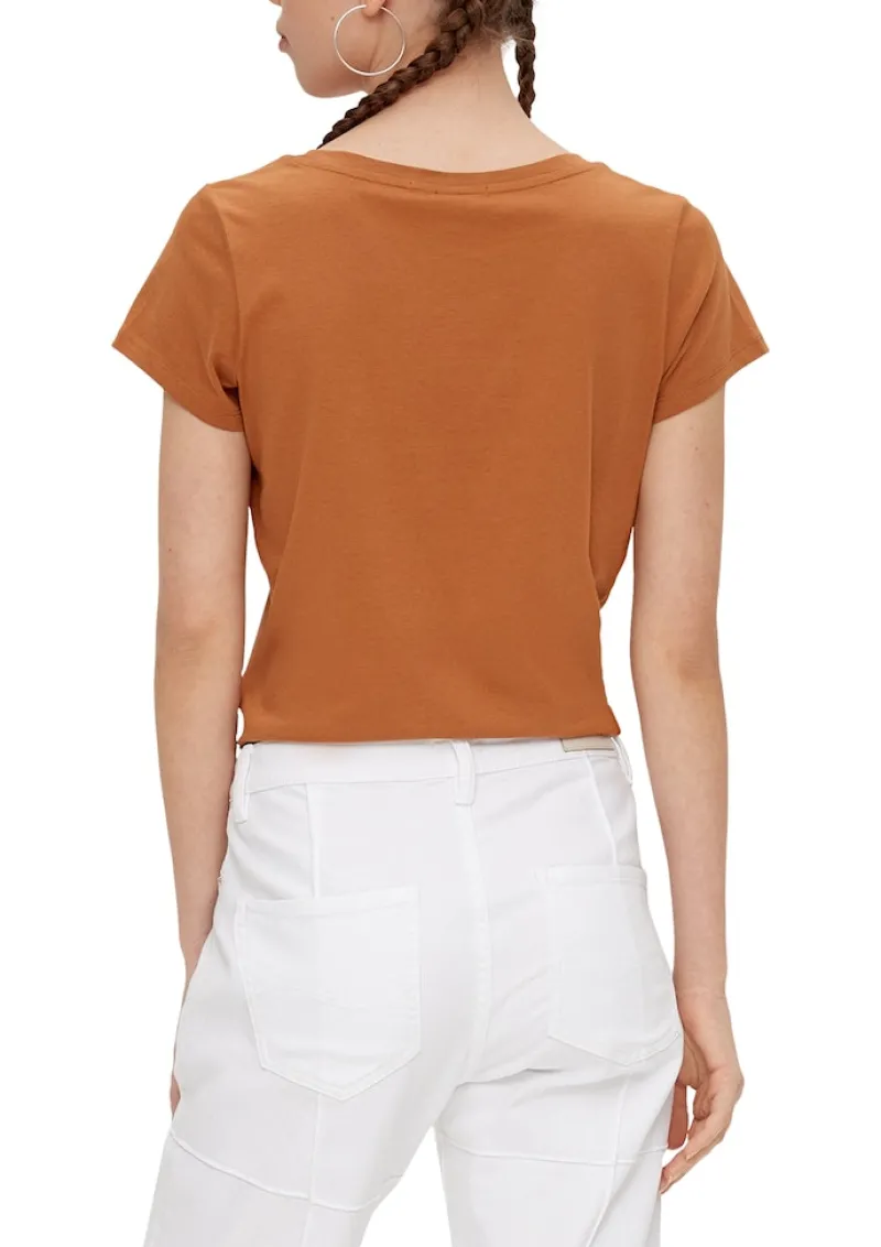 QS Shirts*T-Shirt Braun