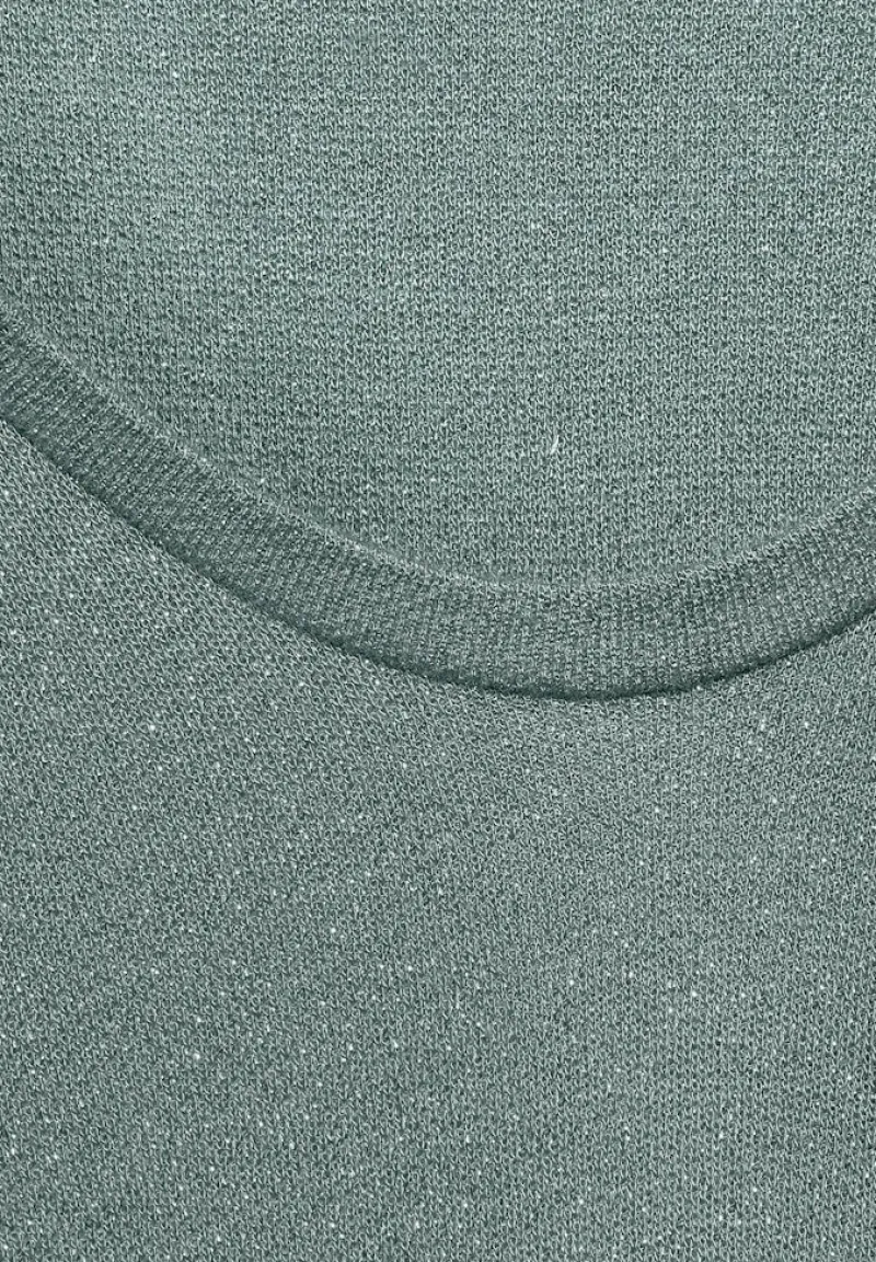Street One Shirts*T-Shirt im Glanz-Look seafoam green