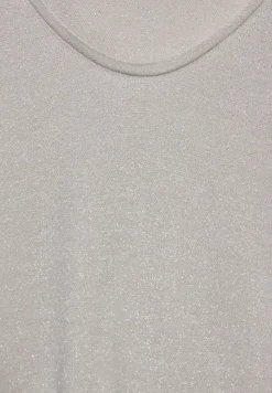 Street One Shirts*T-Shirt im Glanz-Look smooth sand beige
