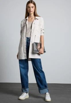 Street One Shirts*T-Shirt im Glanz-Look smooth sand beige