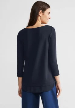 Street One Shirts*T-Shirt im Lagenlook deep blue