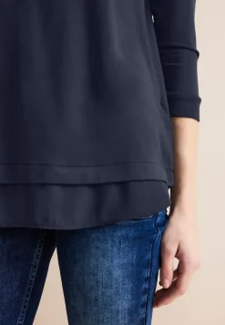 Street One Shirts*T-Shirt im Lagenlook deep blue