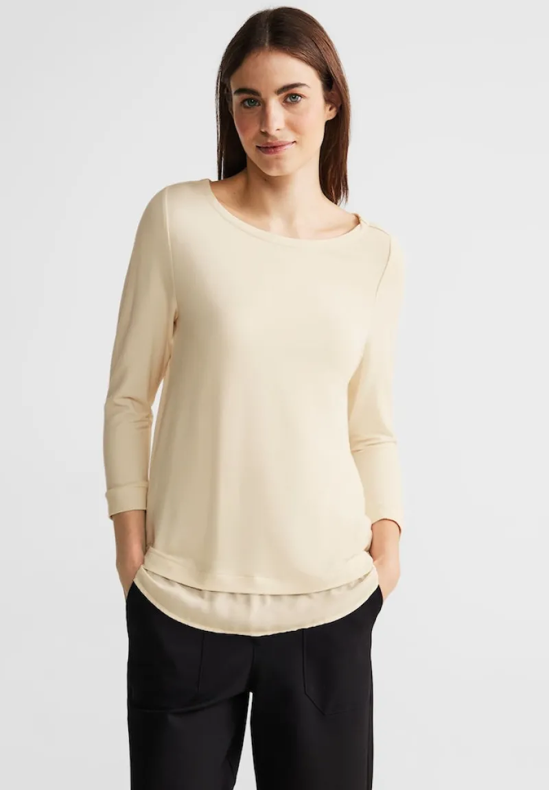 Street One Shirts*T-Shirt im Lagenlook lucid white