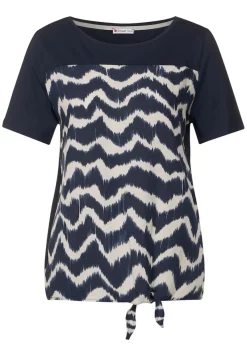 Street One Shirts*T-Shirt im Materialmix deep blue