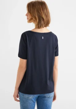 Street One Shirts*T-Shirt im Materialmix deep blue