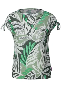Cecil Shirts*T-Shirt in Leinen Optik soft salvia green