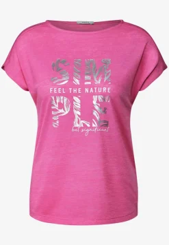 Cecil Shirts*T-Shirt in Leinenoptik bloomy pink