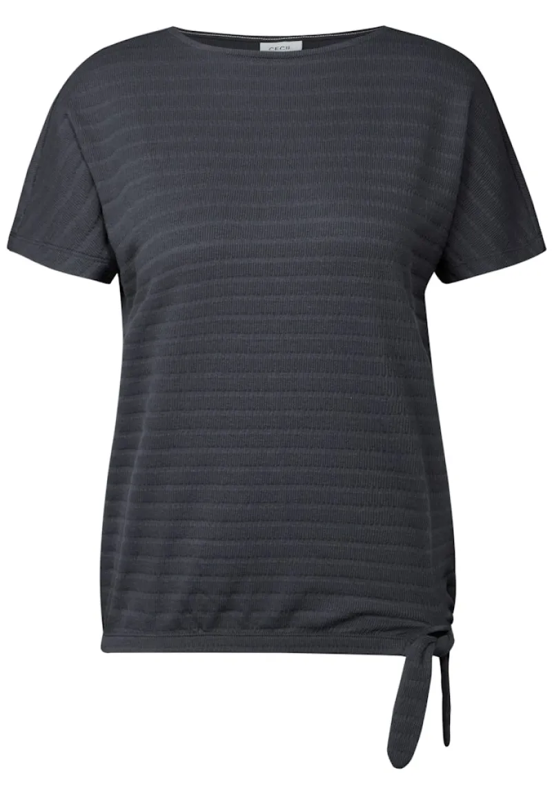 Cecil Shirts*T-Shirt in Smok-Optik volcanic grey