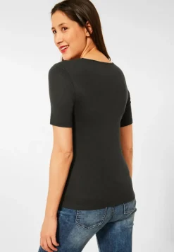 Street One Shirts*T-Shirt in Unifarbe bassy olive