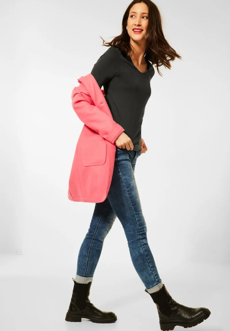 Street One Shirts*T-Shirt in Unifarbe bassy olive