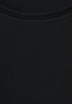 Cecil Shirts*T-Shirt in Unifarbe Black