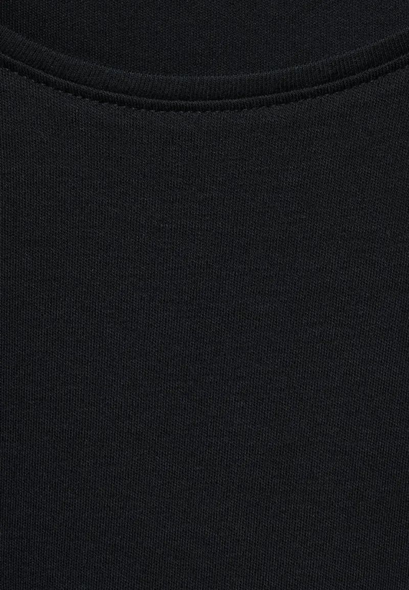Cecil Shirts*T-Shirt in Unifarbe Black