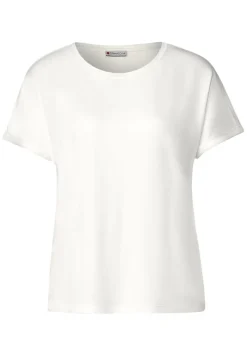 Street One Shirts*T-Shirt in Unifarbe off white