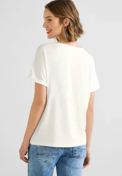 Street One Shirts*T-Shirt in Unifarbe off white