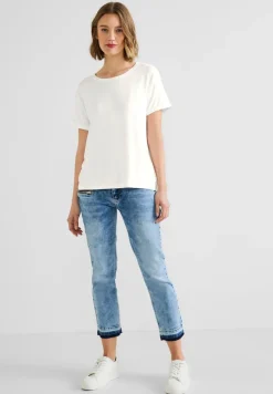 Street One Shirts*T-Shirt in Unifarbe off white