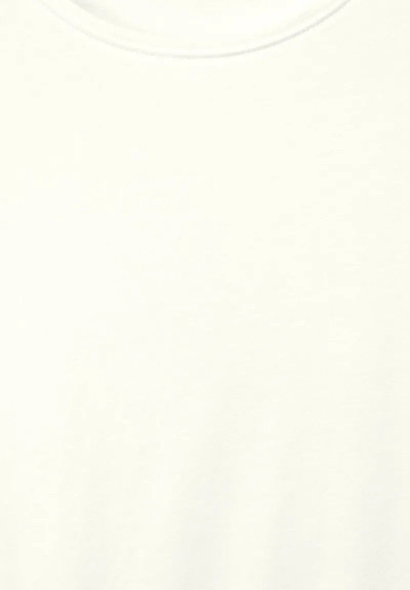 Cecil Shirts*T-Shirt in Unifarbe vanilla white