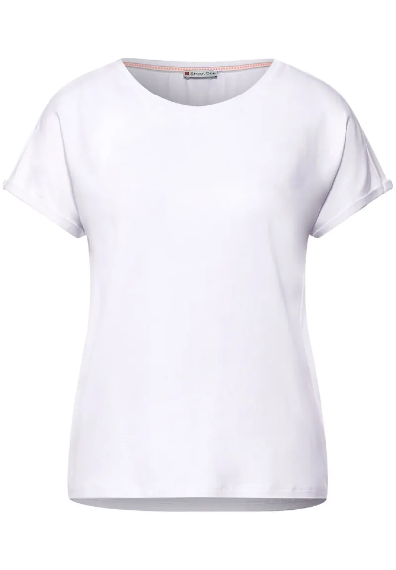 Street One Shirts*T-Shirt in Unifarbe white
