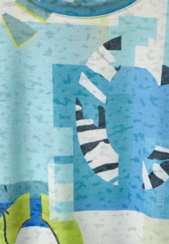 Cecil Shirts*T-Shirt mit Alloverprint burn out vanilla white