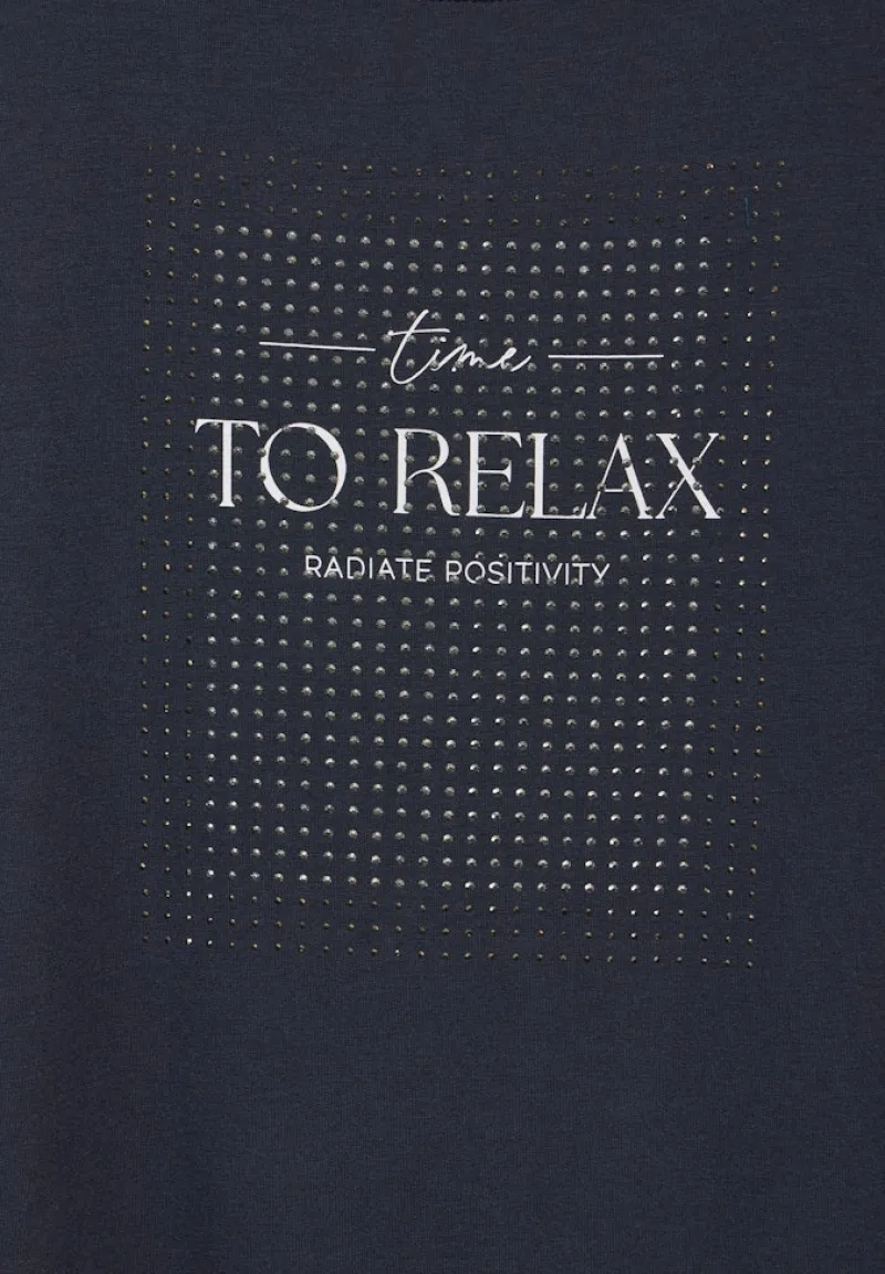 Street One Shirts*T-Shirt mit Artwork night sky blue