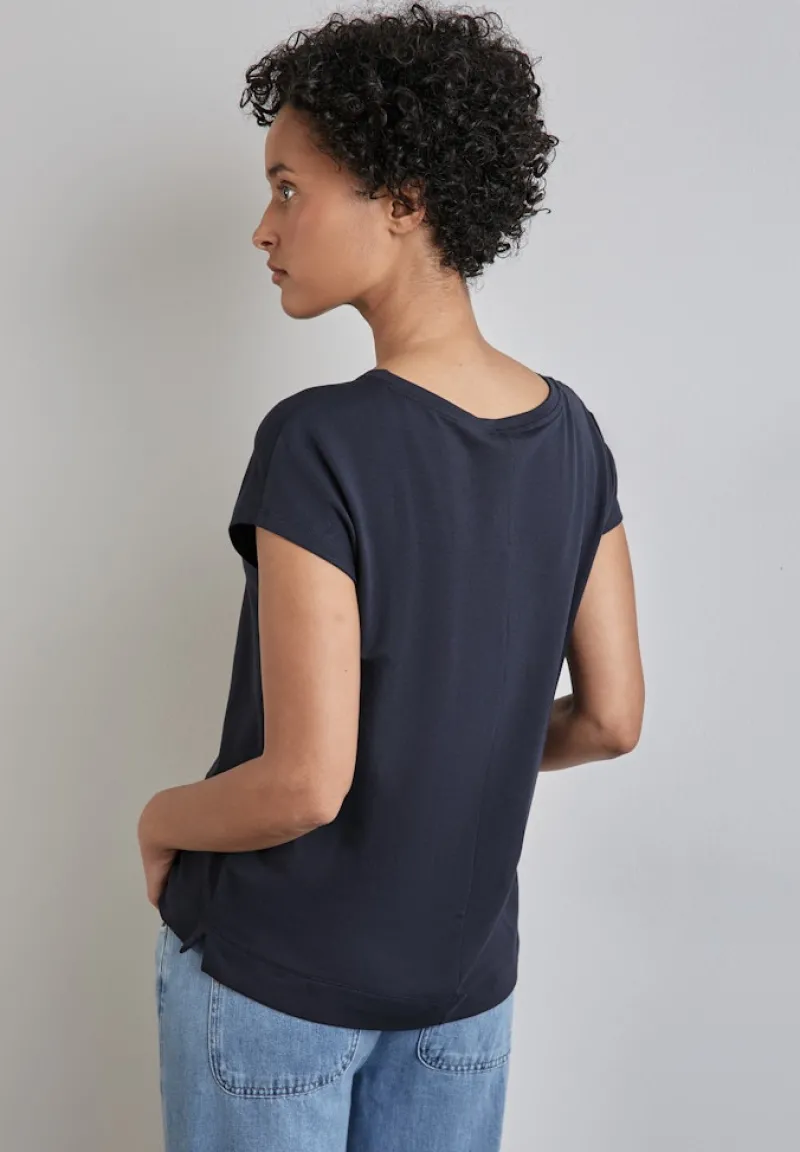 Street One Shirts*T-Shirt mit Artwork night sky blue