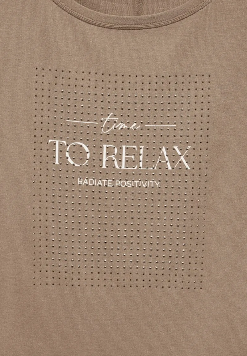 Street One Shirts*T-Shirt mit Artwork rich mocha