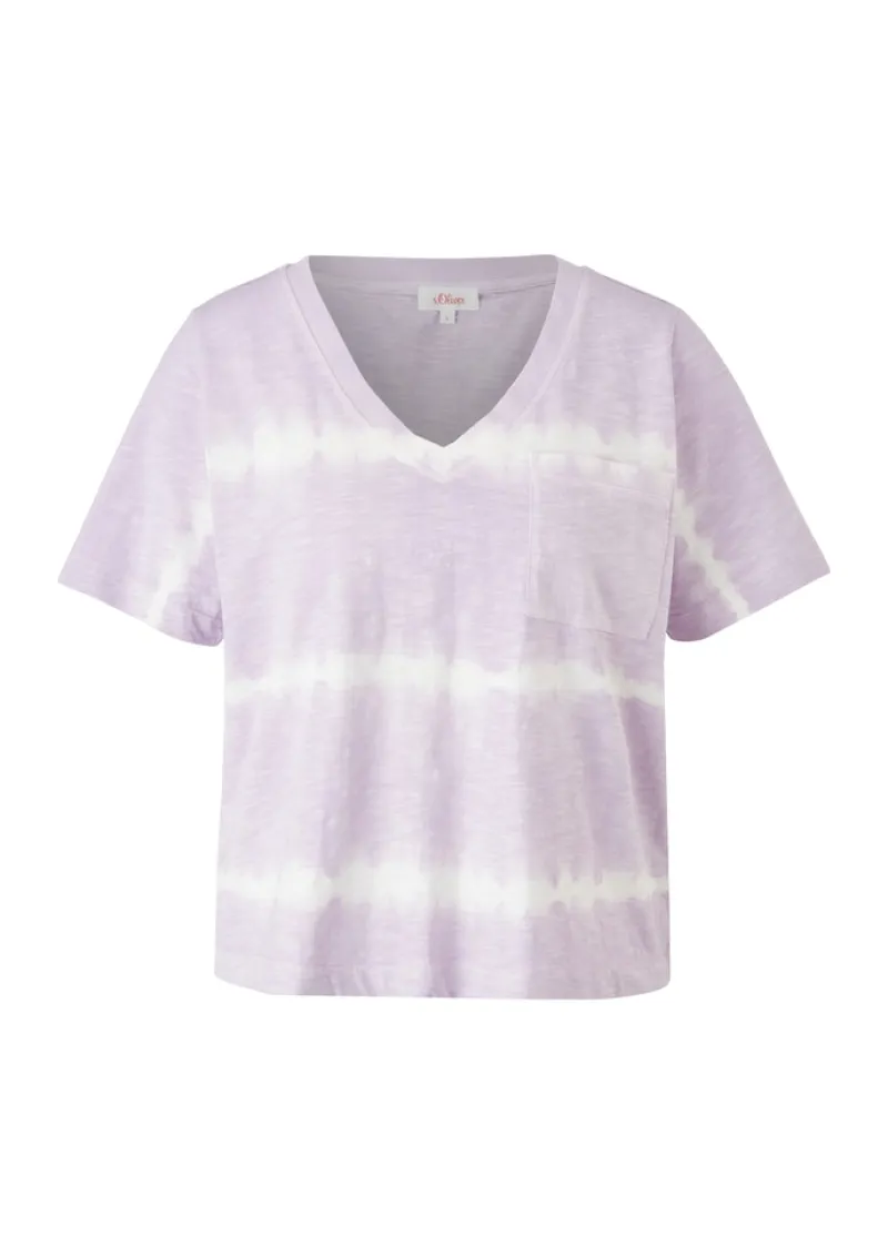 s.Oliver Shirts*T-Shirt mit Batikmuster Lila
