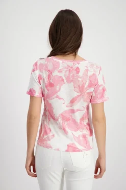 Monari Shirts*T-Shirt mit Blumen pink smoothie gemustert