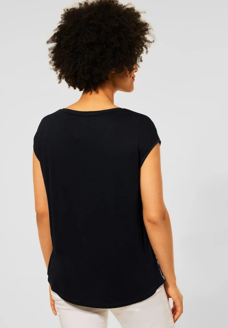 Street One Shirts*T-Shirt mit Blumen Print grand blue