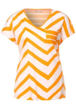 Street One Shirts*T-Shirt mit Brusttasche sunset yellow