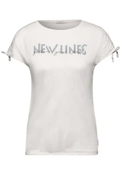 Cecil Shirts*T-Shirt mit Burn-Out Muster vanilla white