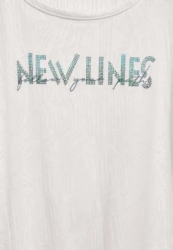 Cecil Shirts*T-Shirt mit Burn-Out Muster vanilla white