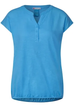 Street One Shirts*T-Shirt mit Elastiksaum splash blue