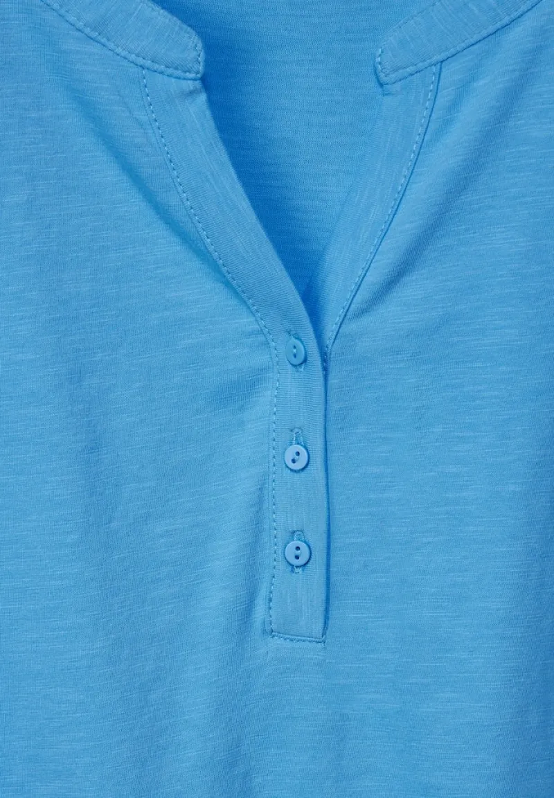 Street One Shirts*T-Shirt mit Elastiksaum splash blue