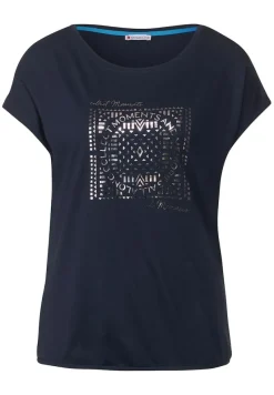 Street One Shirts*T-Shirt mit Folienprint deep blue