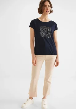 Street One Shirts*T-Shirt mit Folienprint deep blue