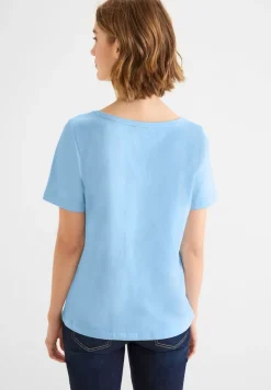 Street One Shirts*T-Shirt mit Folienprint light splash blue