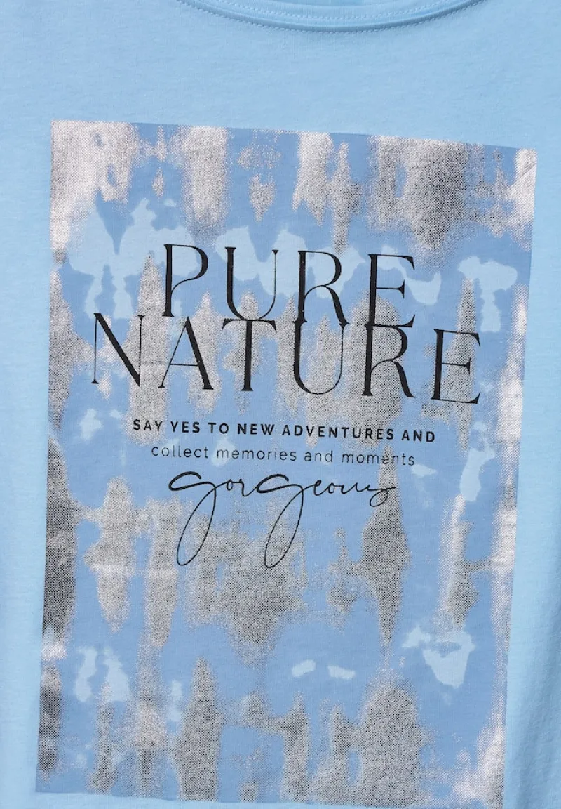 Street One Shirts*T-Shirt mit Folienprint light splash blue