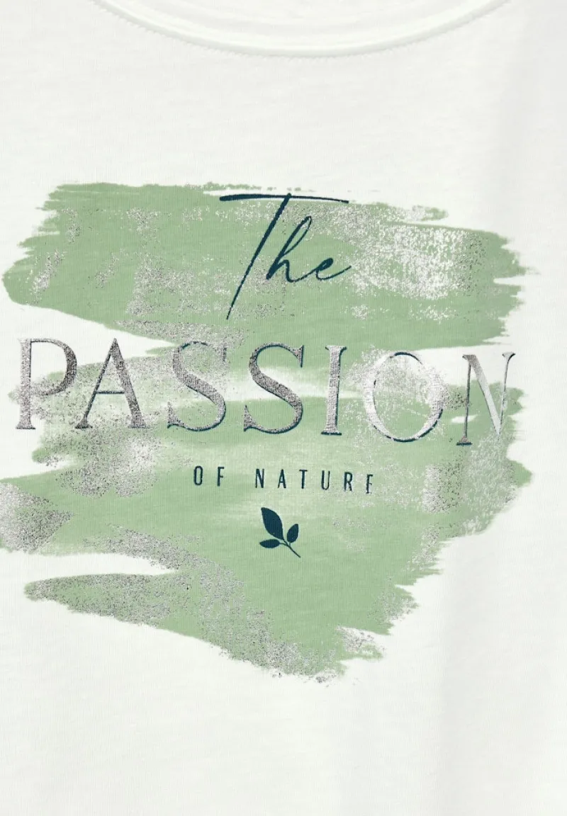 Street One Shirts*T-Shirt mit Folienprint off white