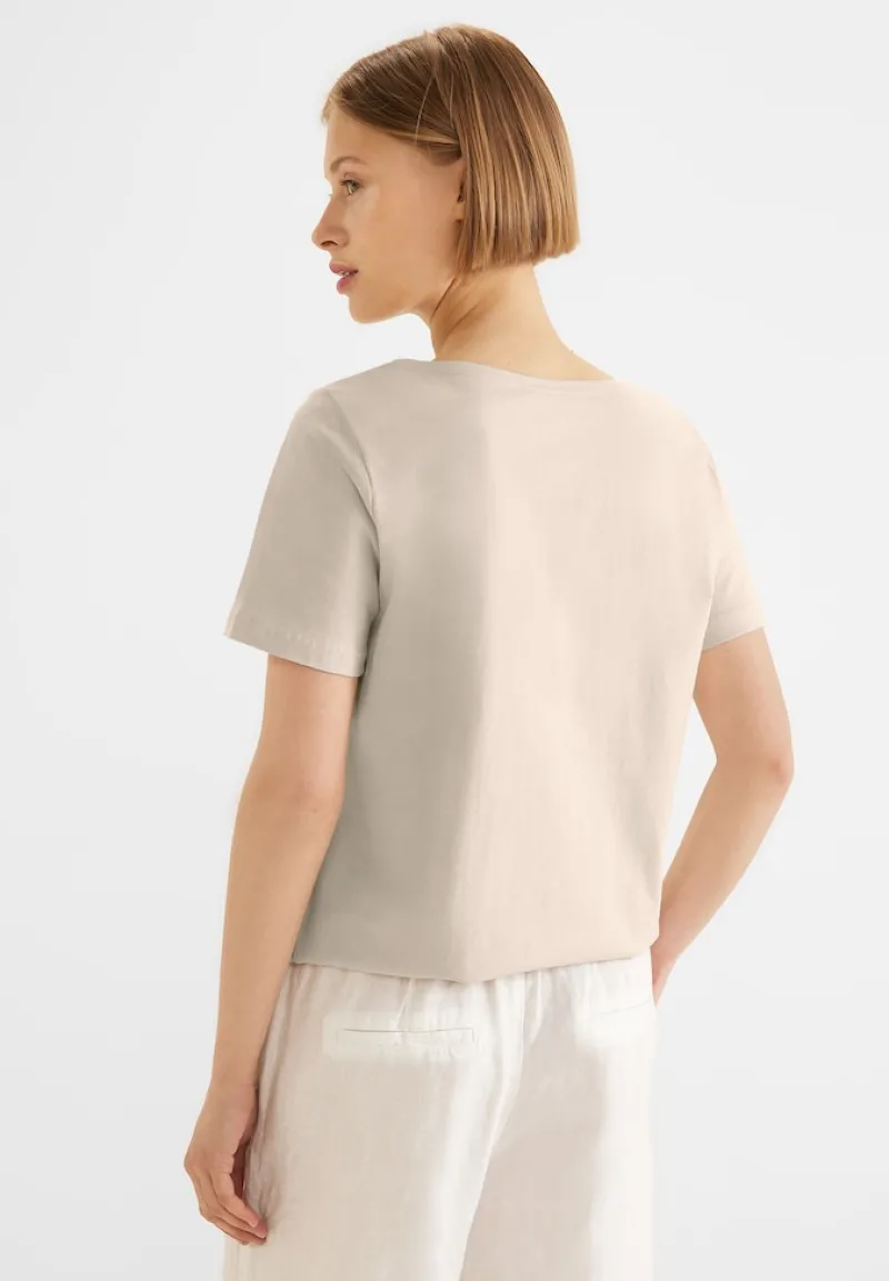 Street One Shirts*T-Shirt mit Folienprint smooth stone sand