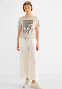 Street One Shirts*T-Shirt mit Folienprint smooth stone sand