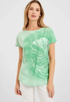 Cecil Shirts*T-Shirt mit Fotoprint fresh salvia green