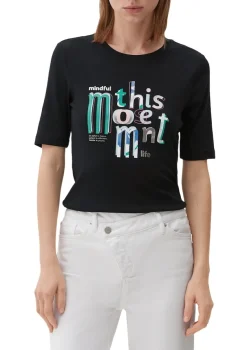 s.Oliver Shirts*T-Shirt mit Frontprint Schwarz