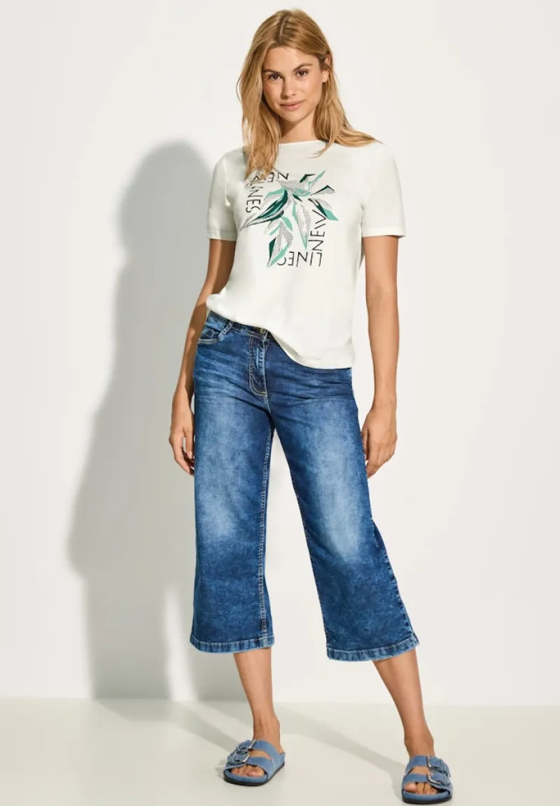 Cecil Shirts*T-Shirt mit Frontprint vanilla white